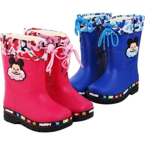 Kids shoes New Fashion Classic Childrens Shoes PVC Rubber Kids Baby Cartoon Shoes Childrens Water Shoes Waterproof Rain Boots