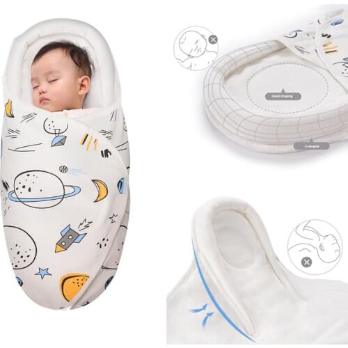 Baby Sleeping Bag Portable Newborn Shaped Pillow Design Stroller Cotton Blanket Diaper Swaddle Sleepsack Cocoon For 0-6M