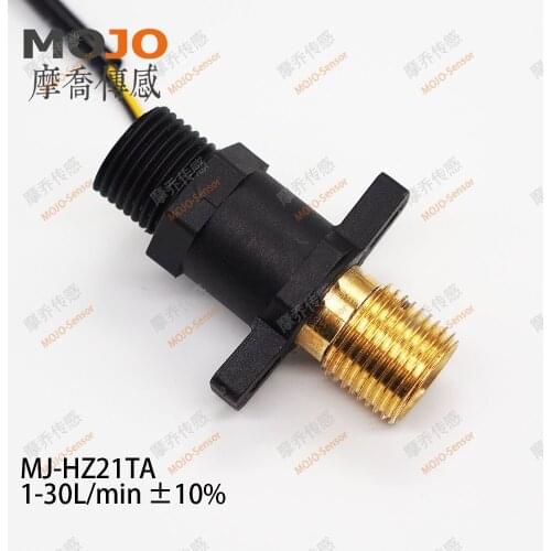 Flow Sensor MJ-HZ21TA Flow Range 1-30l/min 10% Precision Male Thread G1/2'' Hall Flow Meter(10Ppcs/lot)