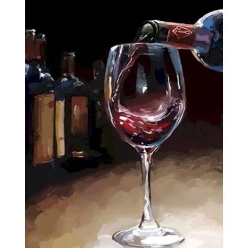 GATYZTORY 60x75cm Oil Painting By Numbers wine Landscape DIY Paint By Numbers On Canvas Frameless Home Decoration Unique Gift
