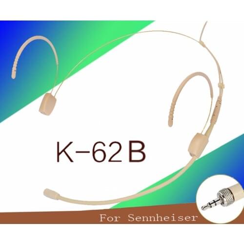 Pro Headset Headworn Condenser Microphone For Sennheiser Wireless Body-Pack Transmitter 3.5mm Screw Locking Plug