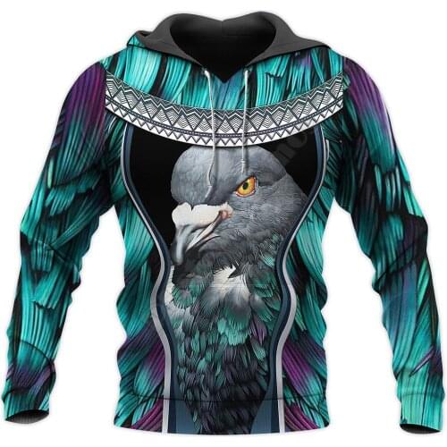 PLstar Cosmos 3D Printed Beautiful Pigeon Harajuku Streewear Funny Men Women Zip Hoodies/Sweatshirt/Jacket