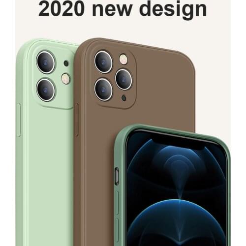 Sumgo Square Liquid Silicone Phone Case On For iPhone 11 12 Pro Max Mini XS MAX X XR 7 8 PLUS SE 2020 Cover Full Coque