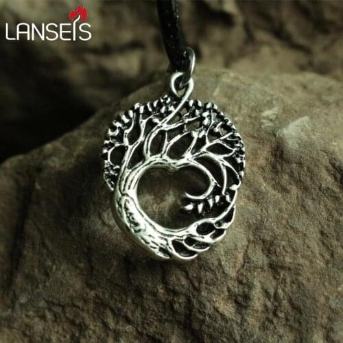 Lanseis10pc Fashion Most Popular Hot Tree Of Life Pendant Vintage Necklace Cute Tiny Tree jewelry
