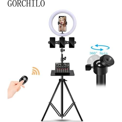 Selfie Ring Light with Tripod Dimmable Selfie Light Ring Lamp LED Photography Ringlight with Stand for Photo studio tiktok