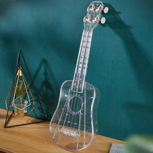 Musical Instrument Ukulele 21 Inch Transparent Childrens Adult Small Guitar
