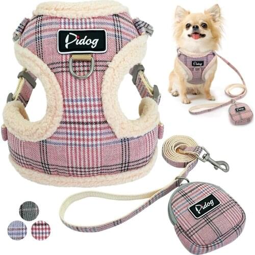 Soft Pet Dog Harnesses Vest No Pull Adjustable Chihuahua Puppy Cat Harness Leash Set For Small Medium Dogs Coat Arnes Perro