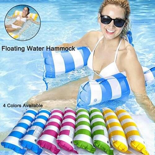 Sun Loungers Blue InflatedCamping Beach Chair Outdoor Beach Accessories With Air Pump Inflatable Float Chair Bed Swimming Pool