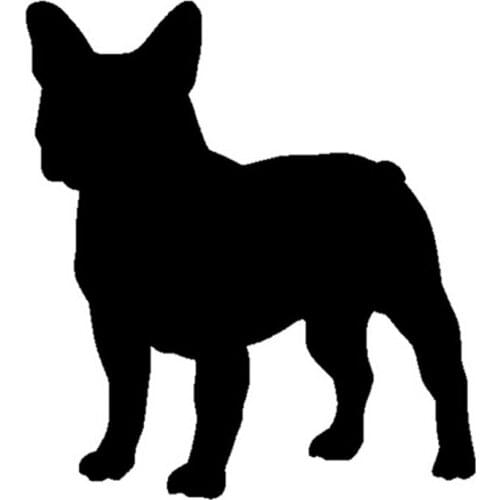 Car Sticker French Bulldog Personality Sticker Car Shape Fashion Animal Decoration Sticker Waterproof Black/White,13cm*12cm
