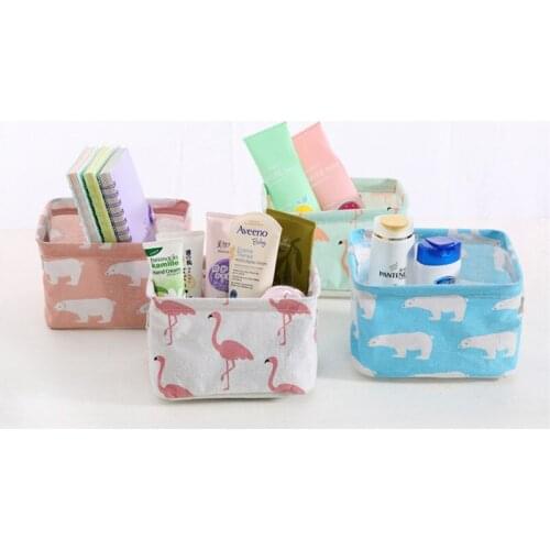 Desktop Decoration Storage Basket Underwear Sock Organizer Foldable Bathroom Storage Bag Home Decor Sundries Container Barrel