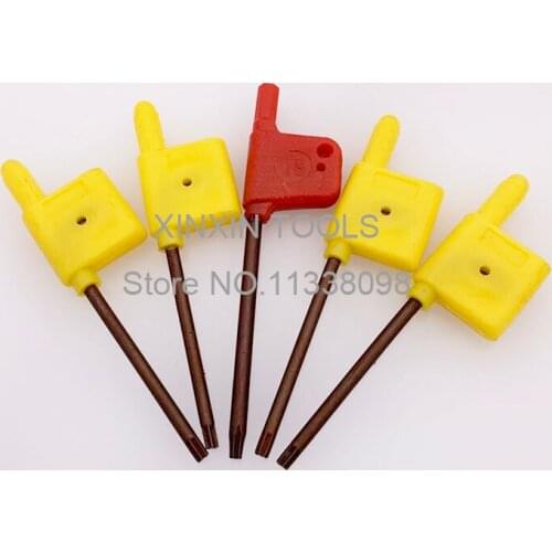 10PCS T6 T7 T8 T9 T10 T15 T20 Screw Driver Screwdriver for Xbox Red flag wrench Inner six lathe accessories
