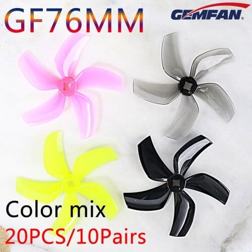 10Pairs GEMFAN D76 Ducted 76mm 3inch 5-Blade FPV Propeller for RC 3inch Cinewhoop Duct Drone FPV Racing Freestyle