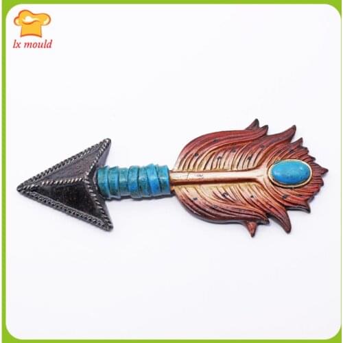New Style Feather Arrow Silicone Mold Sugar flower Craft Polymer Clay Mould Cake Decoration Feather Tool