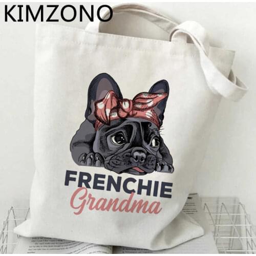 French Bulldog shopping bag bolsa handbag bolso shopper bolsas de tela tote bag sac cabas foldable fabric woven sac toile