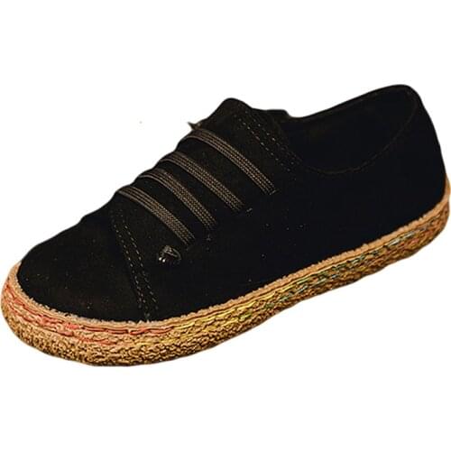 Flat Shoes Women Autumn Shoes Woman Casual Lace-up Flats Comfortable Round Toe Loafers Shoes