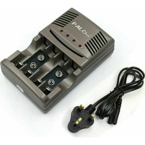 4 Slots Battery Charger Smart Intelligent Battery Quick Charger for AA / AAA 9V NiCd NiMh charger with LED Indicator