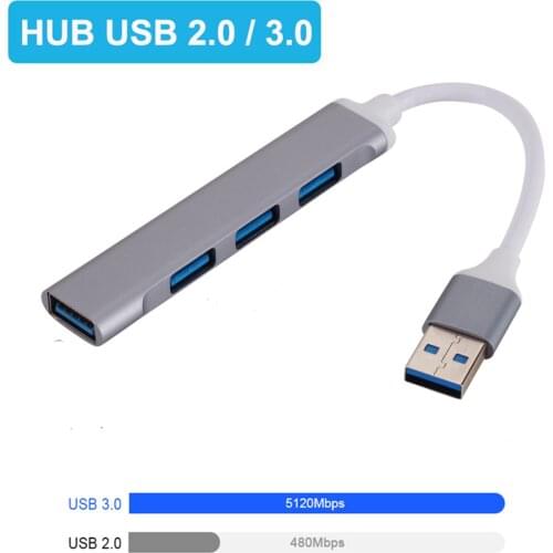 USB Hub High Speed 4-Port USB 3.0 2.0 Hub Splitter 5Gbps For Laptop Computer Accessories Multiport HUB 4 USB 3.0 2.0 Adapter
