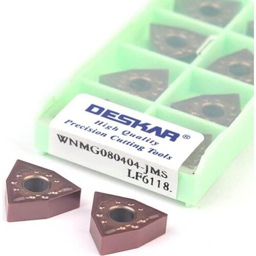 WNMG080404-JMS WNMG080408 LF6118 Lathe CNC Turning Tools Machining Peach type Carbide insert Cut Neat Efficient Wear-Resistant