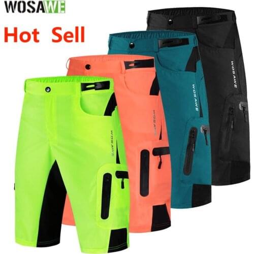 WOSAWE Summer Men Cycling Short Breathable MTB Road Bike Outdoor Sports Downhill Mountain Water Resistant Bicycle Pants Clothing