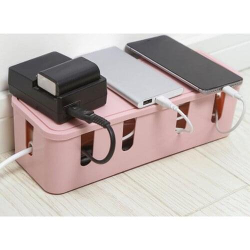 Cable Storage Box Ventilation Wide Application PP Table Top Socket Storage Case Storage Boxes Organization
