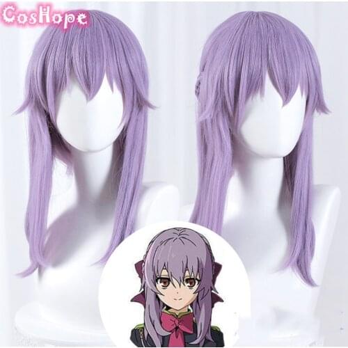 Shinoa Hiiragi Cosplay Seraph Of The End Cosplay Women Light Purple Wig Cosplay Anime Cosplay Wigs Heat Resistant Synthetic Wigs