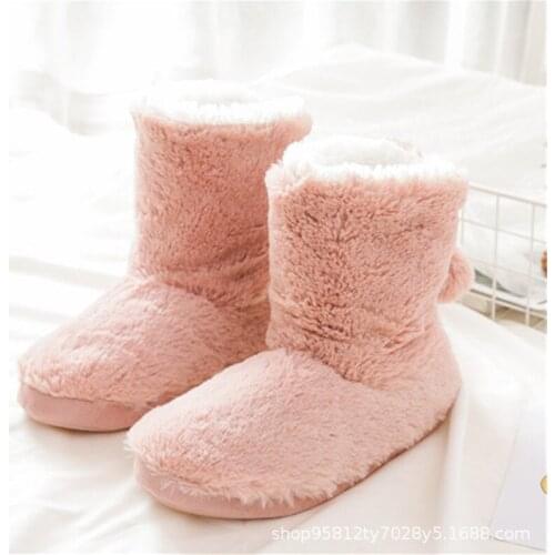 Winter Cotton Slippers Women Warm Indoor Shoes Thick-Soled Cute Autumn And Winter Home Slippers