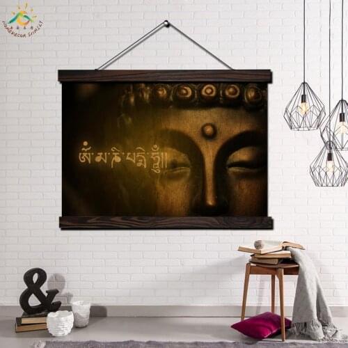 Golden Buddha Modern Wall Art Print Pop Art Picture And Poster Frame Hanging Scroll Canvas Painting Decoration for Living Room