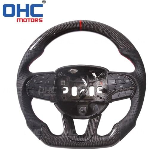 100% Real Carbon Fiber Steering Wheel for Dodge Charger Challenger