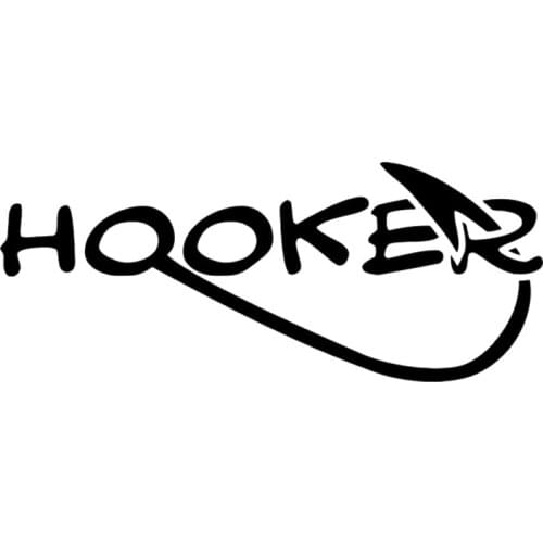17*6.9cm Hooker Fishing Sportsman Home Decor Car Truck Window Decal Sticker New Style Hot car accessories