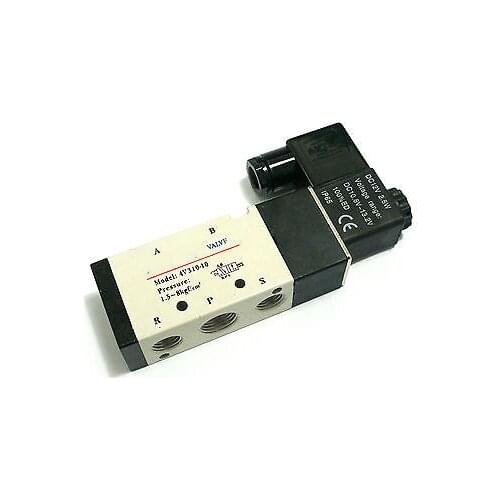 3/8" BSPT DC12V 5 Ports 2 Position Single Solenoid Pneumatic Air Valve 4V310-10