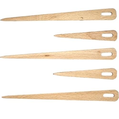 5pcs/set Wood Weaving Shuttle Crochet Needle Hand Loom Stick Tapestry Knitting DIY Craft