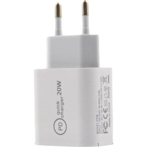 50pcs 20W Super Fast Charging Adapter PD Charger for Samsung Galaxy Note 10 USB C Type C AC Power Charge Adapter for iphone 13