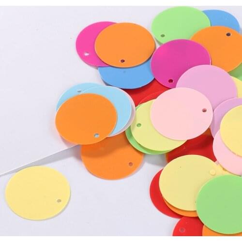 90Pcs/Pack Size 20mm Large Round Loose Sequins PVC Paillettes Sewing Wedding Craft For Women Garments Lentejuelas Accessories