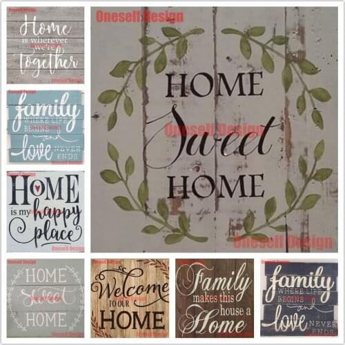 Home sweet home diamond painting 5d diamond embroidery full picture of rhinestones 5d diamond mosaic sale family decor for home