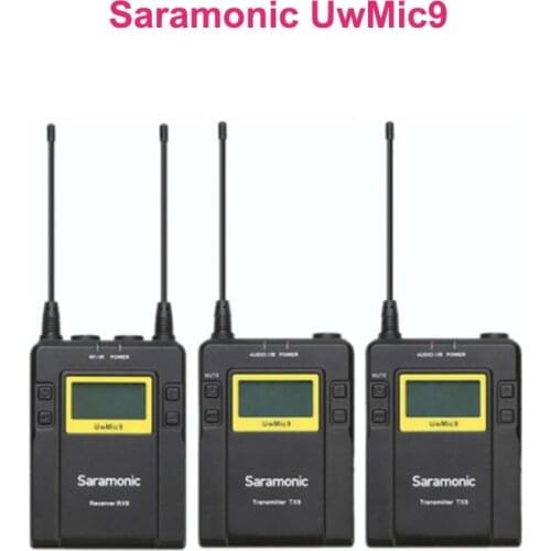 Saramonic UwMic9 Wireless Microphone UHF Wireless Lavalier Microphone Video MIC for DSLR Canon Nikon Sony Camera Recording