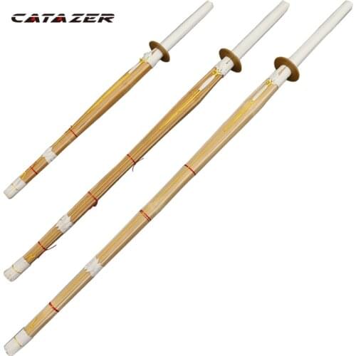 Catazer Kendo Sword Wooden Sword Kendo Bamboo Knife Japanese Style Training Wushu Japanese Banboo Martial Kung Fu