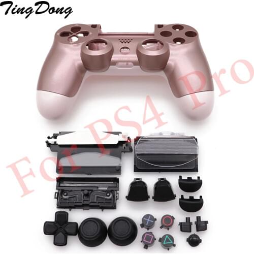 PS4 Pro 4.0 Controller Rose Pink Case Soft Smooth Housing Shell Cover For Playstation 4 Pro V2 Dualshock 4 Pro JDS 040 JDM 040