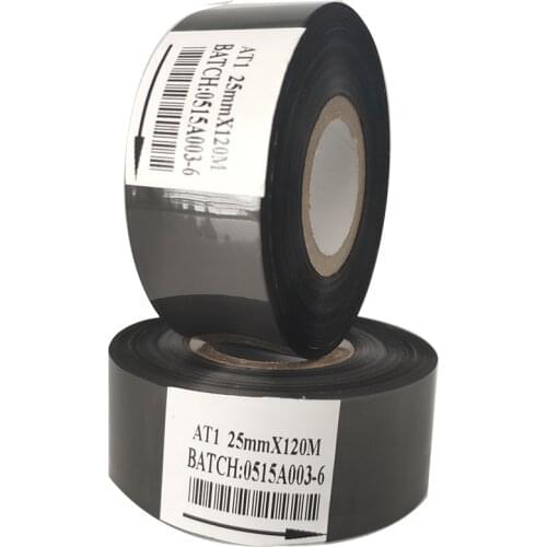 Black color hot ink roll coding foil for ribbon printer