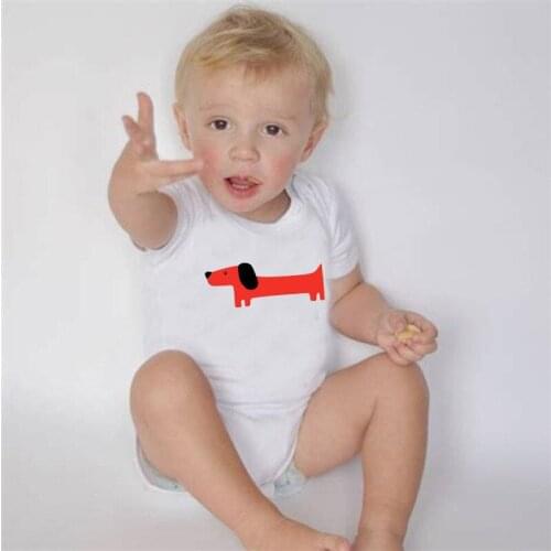 Baby Rompers Cute Dog Print 0-24M Baby Girls Boys Clothing Jumpsuits Children Summer Newborn Baby Outfits Outwear Clothes