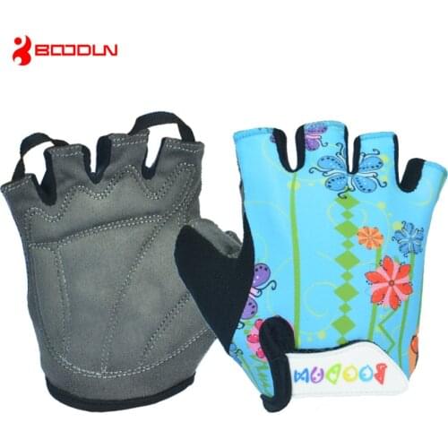 BOODUN Kids Cycling Gloves Half Finger Shockproof Breathable MTB Road Bike Bicycle Gloves Sport Gloves Mitten for Children