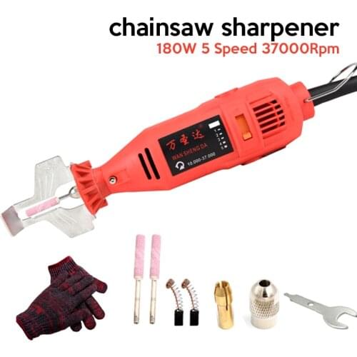 180W 5Speed 37000rpm Power Grinder Sharpening Handheld Chain Machine Electric Mini Saw Grind Sharpening Machine Power Tool Set