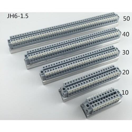 JH6-1.5 combined terminal block combined connector piece guide rail type voltage connection row