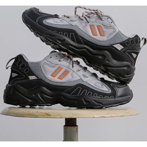 Classic mesh mens old shoes lace up outdoor shoes comfortable luminous shoes new shock absorption casual shoes