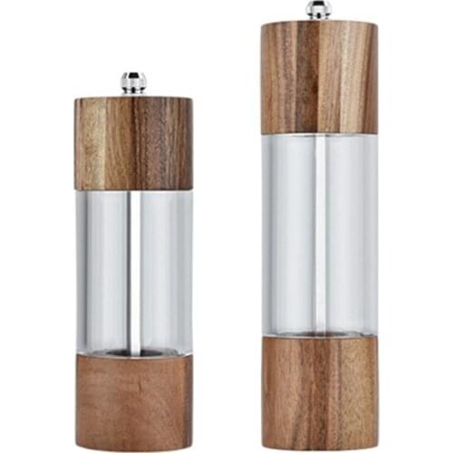 Pepper Grinder Transparent Pepper Mill Salt Grinding Ceramic Core Multipurpose Seasoning Bottle Cruet