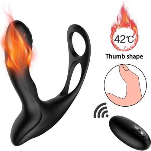 Male Vibrating Prostate Massager Toys With Wireless Remote Dual Ring Butt Plug,10 Stimulation Modes Wear Panties Massage Device