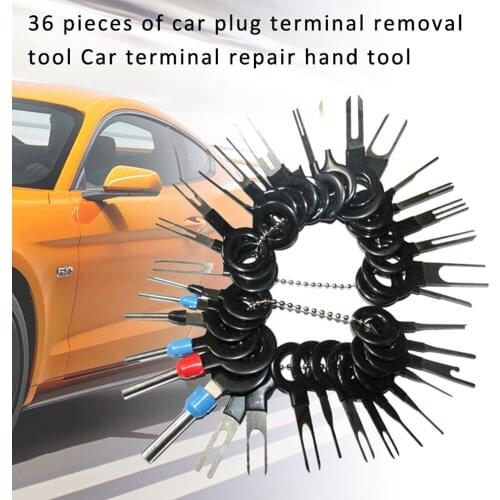 36 Pcs Auto Terminals Removal Tool Set, Car Electrical Wiring Crimp Connector Pin Extractor Kit for Car Repair