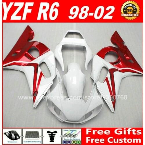 For YAMAHA YZF R6 98 99 00 01 02 custom paint 1998 1999 2000 2001 2002 fairings kits N6A2