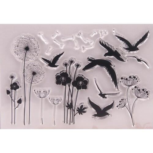 Dandelion Goose Clear Stamps Transparent Silicone Stamp for DIY Scrapbooking Paper Card Craft Tools