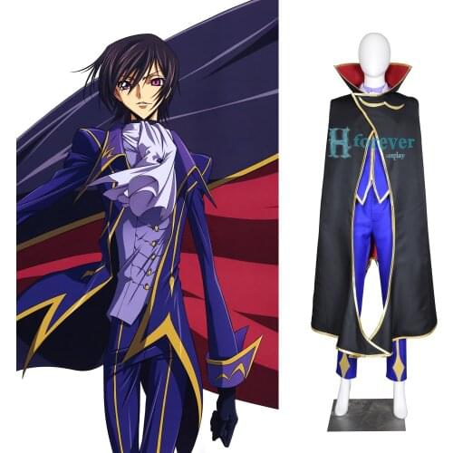 [Customized] Anime Code Geass Lelouch Lamperouge Battle Uniform Cosplay Costume Unisex For Halloween Carnival Free Shipping