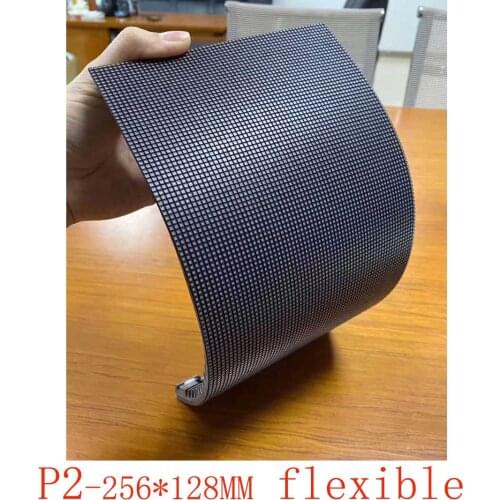 Indoor full color p2 Flexible led panel 256*128mm led screen module for indoor led display Shopping Center Cylindrical Advertisi